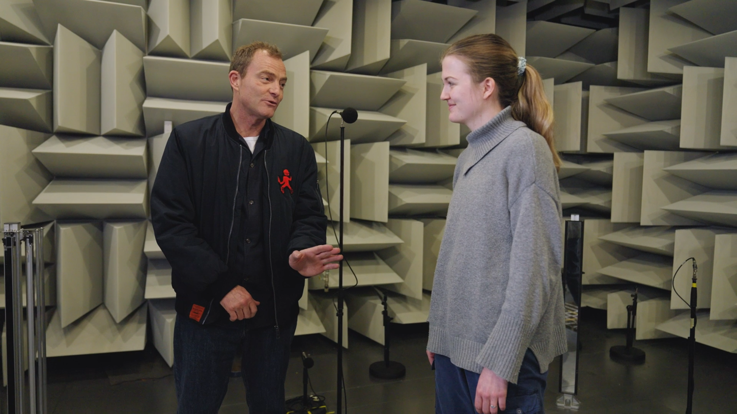 Jake Dyson meets Niamh and Sophie, Dyson Institute Alumni