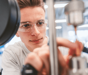Student working in Dyson laboratory